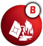 Brandklasse B (Brände flüssiger Stoffe, ohne Speiseöl und -fett)