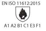 EN ISO 11612:2015 A1-A2-B1-C1-E3-F1 Schutzkleidung - Kleidung zum Schutz gegen Hitze und Flammen