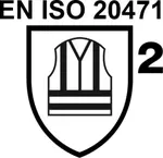 EN ISO 20471-2 Hochsichtbare Warnkleidung (0,50 m² HM und 0,13 m² RM), zugelassen auf Strassen, auf denen bis zu 60 km/h gefahren wird